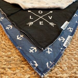 3 handkerchief style bibs